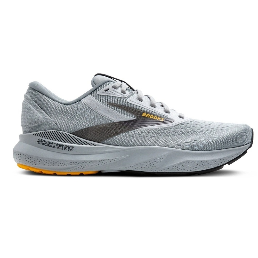 Brooks Adrenaline GTS 24 Mens Running Shoes Grey Yellow 1104371D084 Size 8.5 D